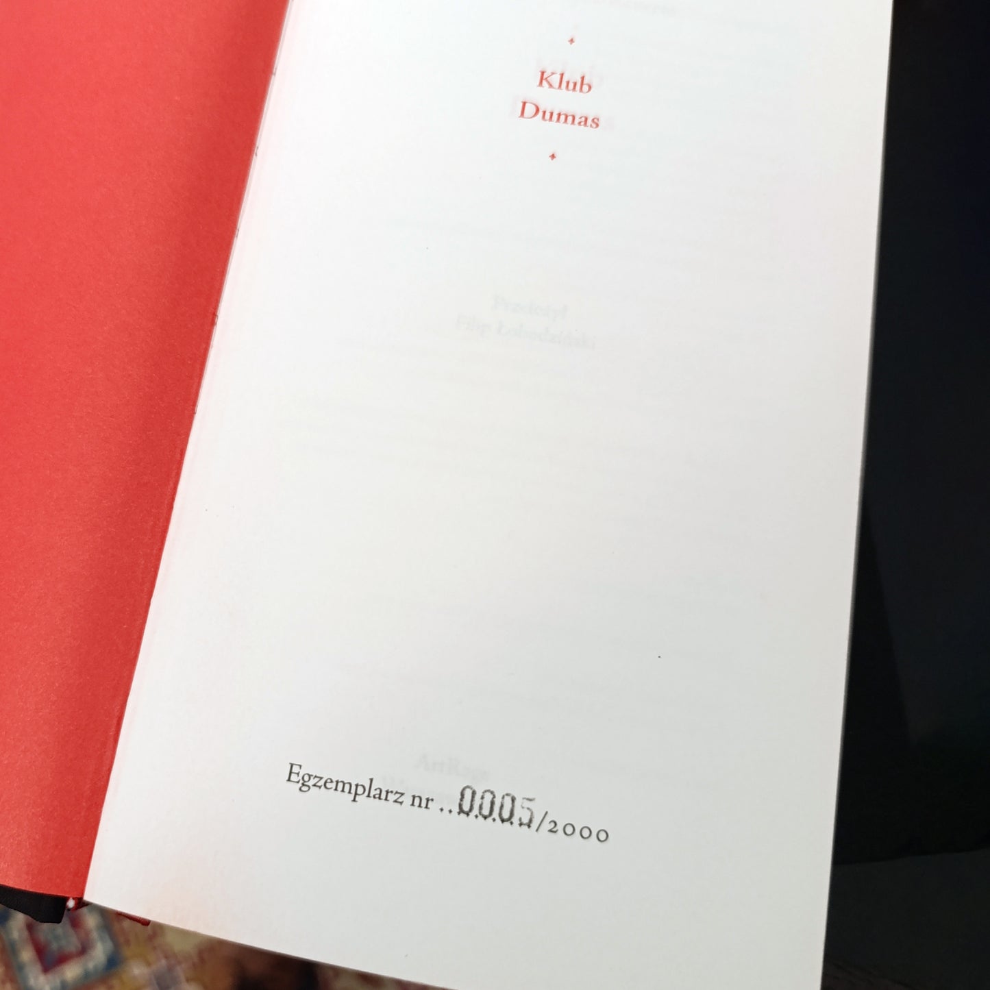 Klub Dumas - WYDANIE KOLEKCJONERSKIE